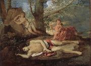 Nicolas Poussin Ai Kou and Nessus oil painting on canvas